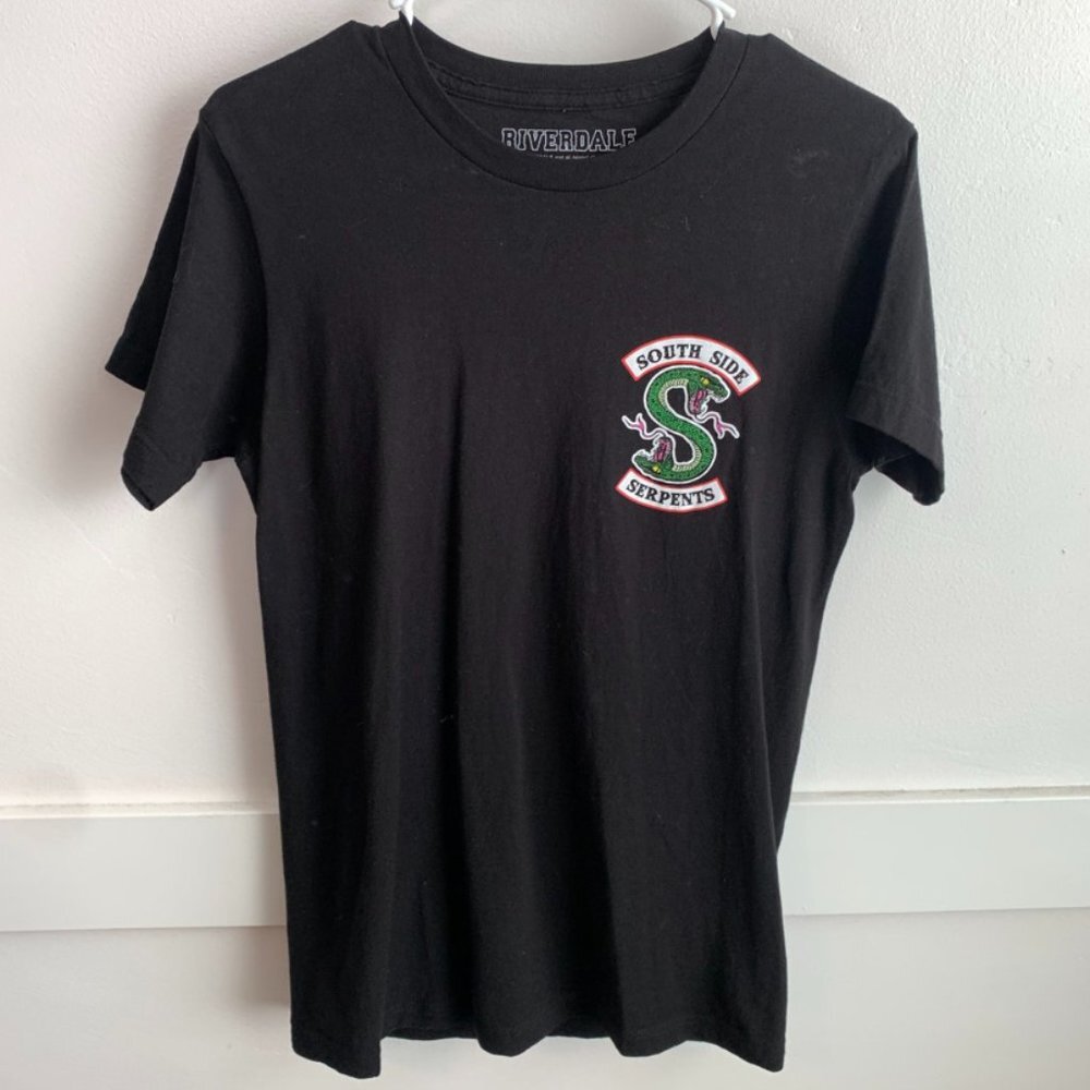 Ripple Junction Black Riverdale South Side Serpants Short Sleeve Shirt